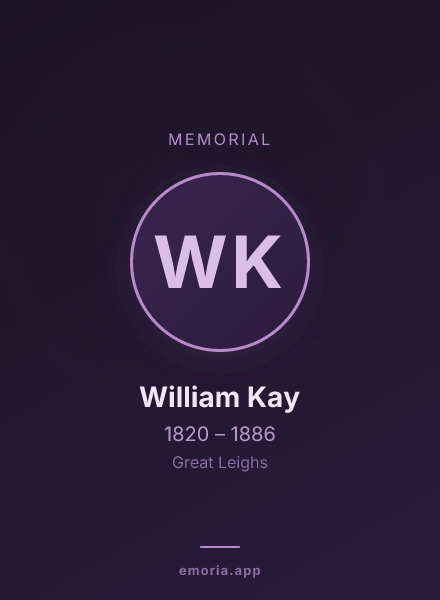 Memorial portrait of William Kay