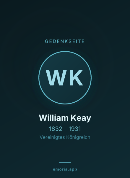 Gedenkportrait von William Keay