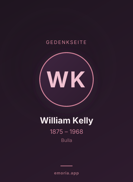 Gedenkportrait von William Kelly