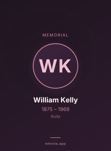Memorial portrait of William Kelly