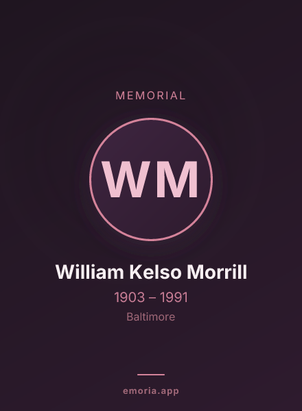 Memorial portrait of William Kelso Morrill