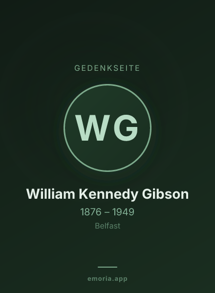 Gedenkportrait von William Kennedy Gibson