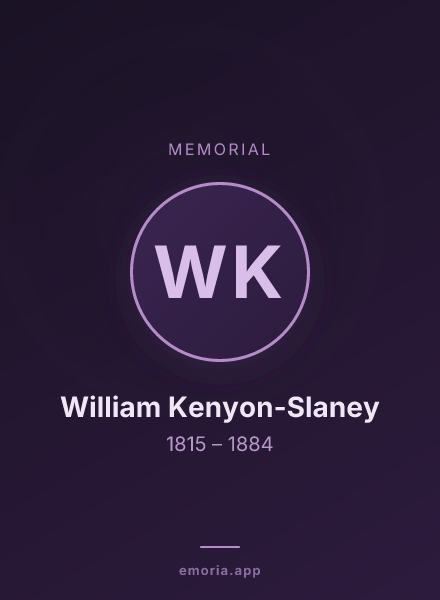 Memorial portrait of William Kenyon-Slaney