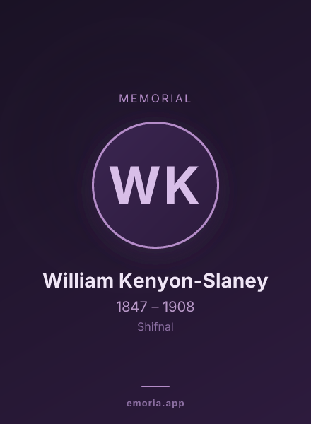 Memorial portrait of William Kenyon-Slaney