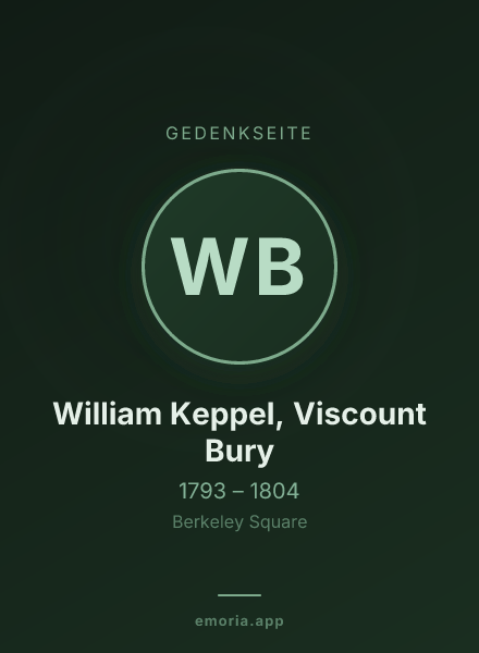 Gedenkportrait von William Keppel, Viscount Bury