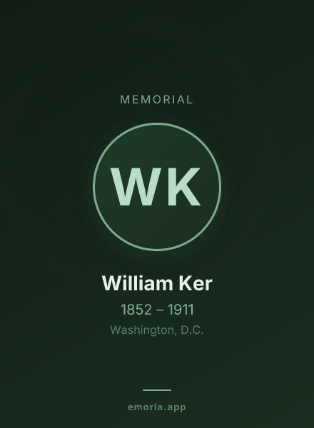 Memorial portrait of William Ker