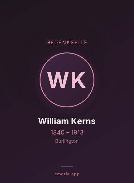 Gedenkportrait von William Kerns
