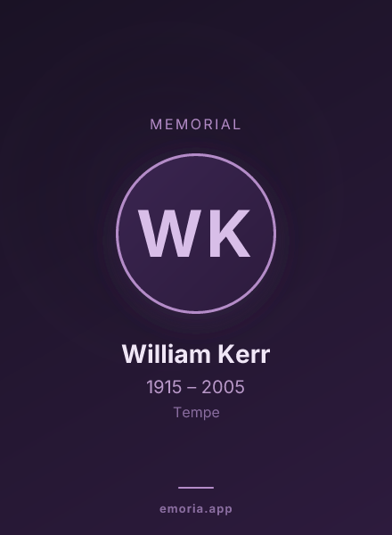 Memorial portrait of William Kerr
