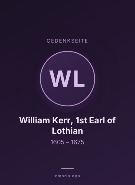 Gedenkportrait von William Kerr, 1st Earl of Lothian