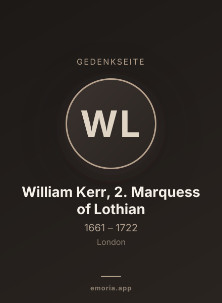 Gedenkportrait von William Kerr, 2. Marquess of Lothian