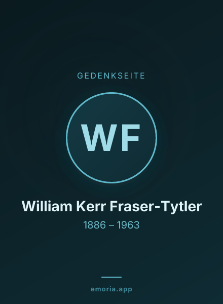 Gedenkportrait von William Kerr Fraser-Tytler