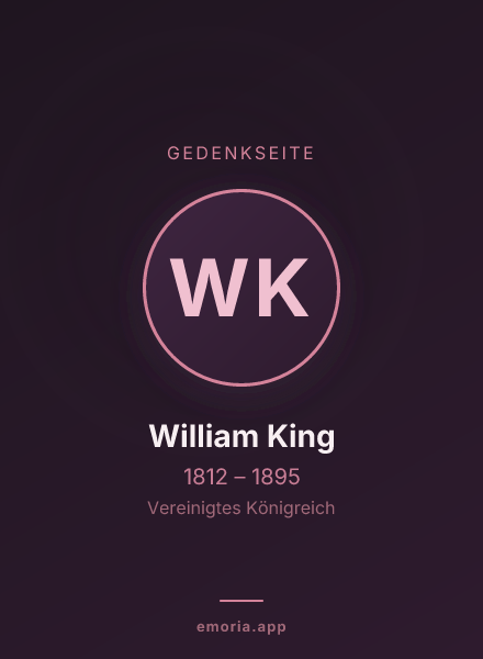 Gedenkportrait von William King