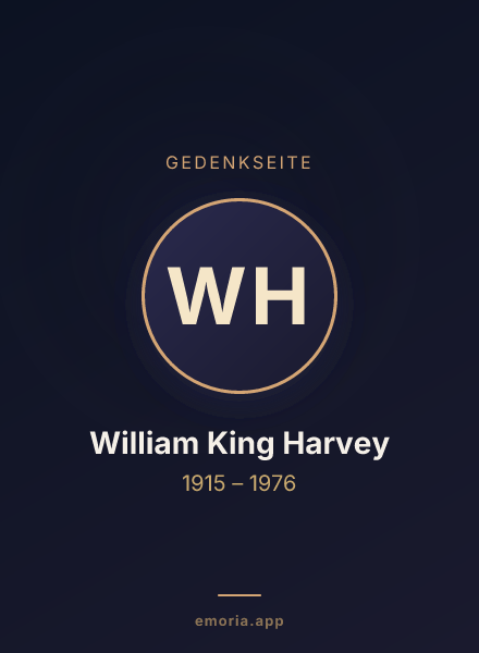 Gedenkportrait von William King Harvey