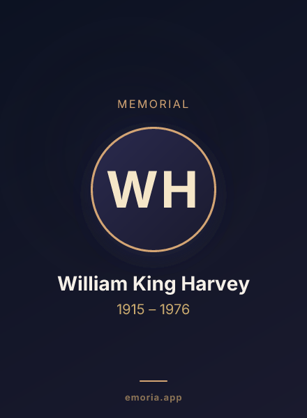 Memorial portrait of William King Harvey