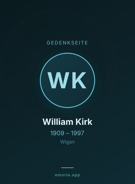 Gedenkportrait von William Kirk