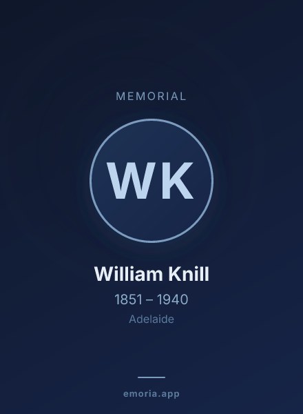 Memorial portrait of William Knill