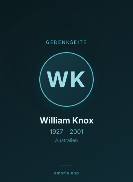Gedenkportrait von William Knox