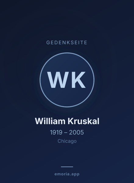 Gedenkportrait von William Kruskal