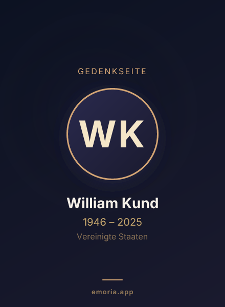 Gedenkportrait von William Kund
