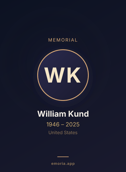 Memorial portrait of William Kund