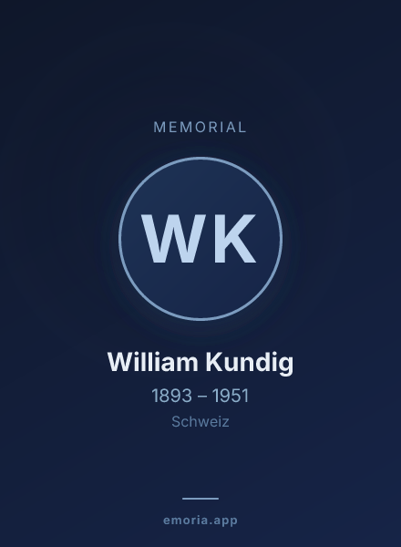 Memorial portrait of William Kundig