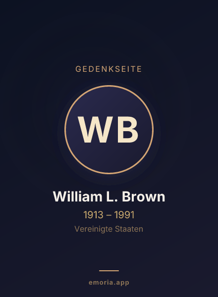 Gedenkportrait von William L. Brown