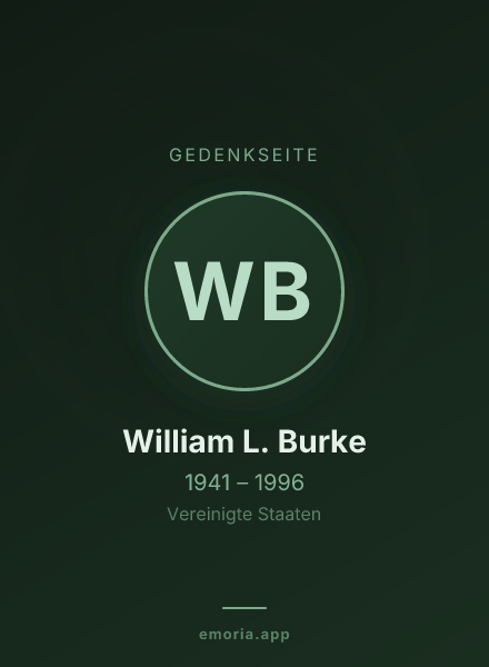 Gedenkportrait von William L. Burke