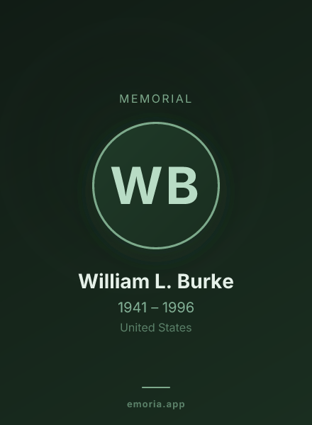 Memorial portrait of William L. Burke