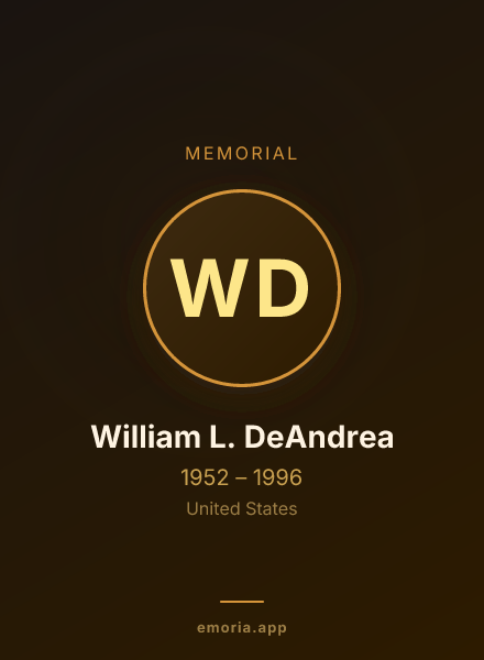 Memorial portrait of William L. DeAndrea