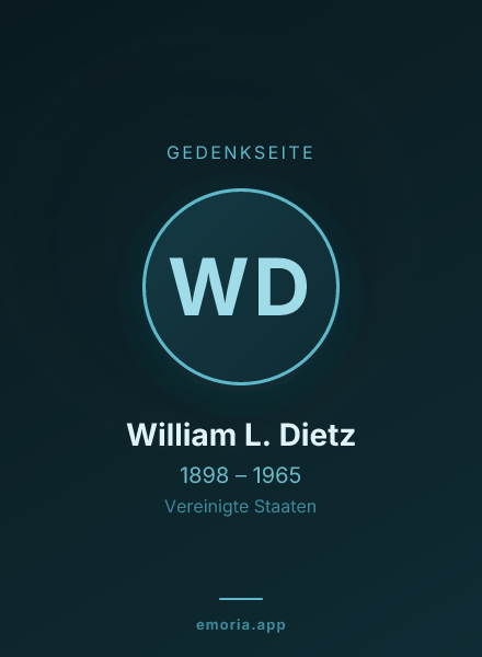 Gedenkportrait von William L. Dietz
