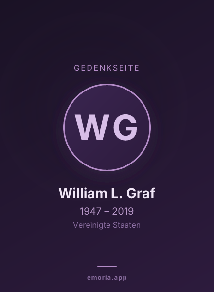 Gedenkportrait von William L. Graf