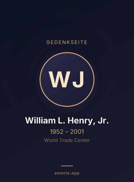 Gedenkportrait von William L. Henry, Jr.