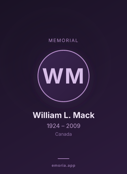 Memorial portrait of William L. Mack