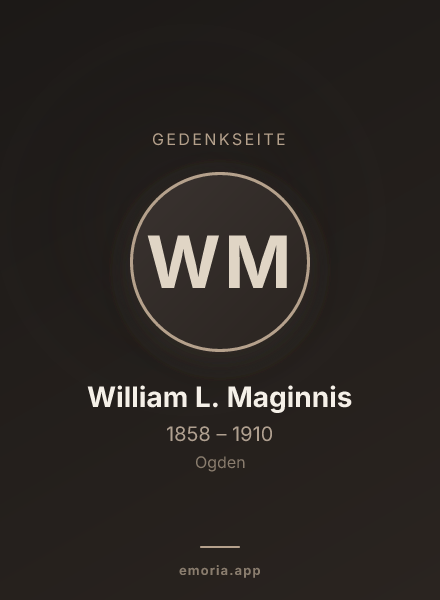 Gedenkportrait von William L. Maginnis