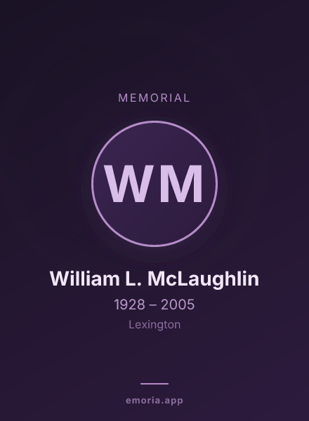 Memorial portrait of William L. McLaughlin