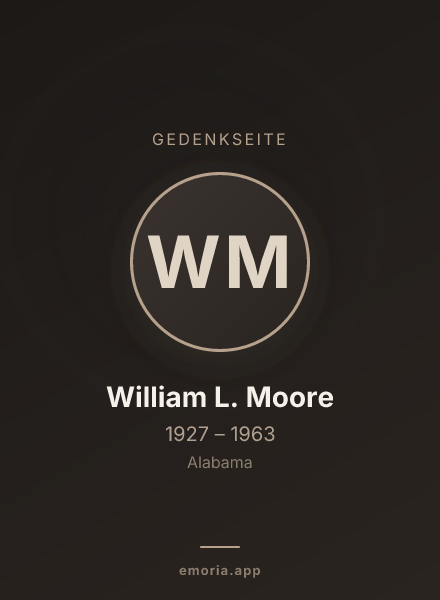 Gedenkportrait von William L. Moore