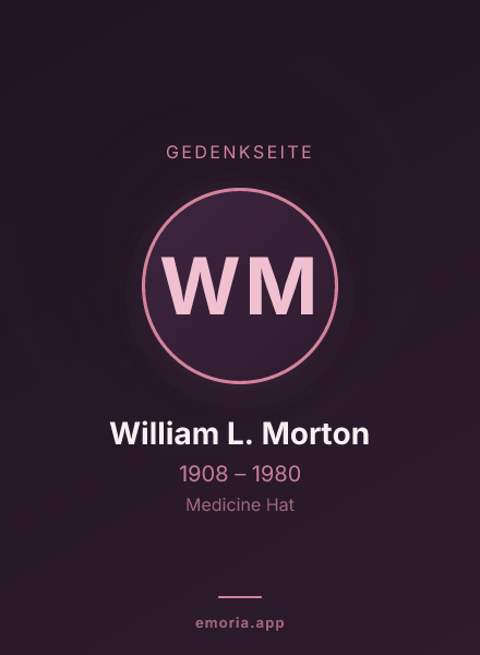 Gedenkportrait von William L. Morton