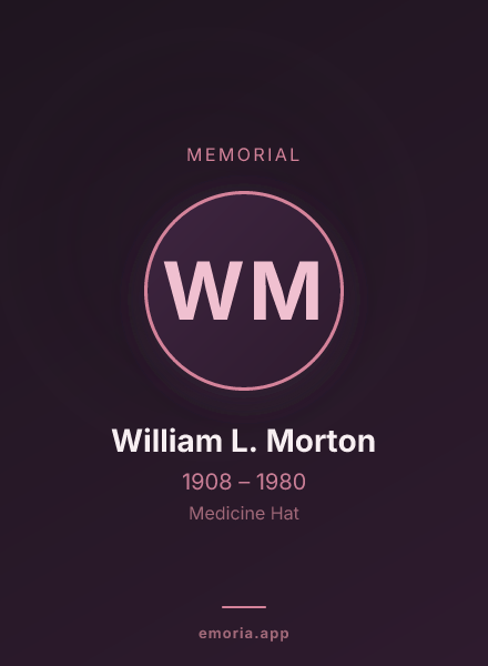Memorial portrait of William L. Morton