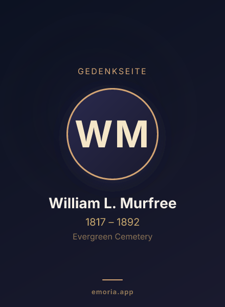 Gedenkportrait von William L. Murfree