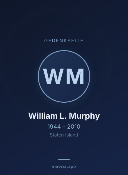 Gedenkportrait von William L. Murphy