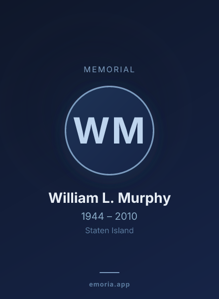 Memorial portrait of William L. Murphy