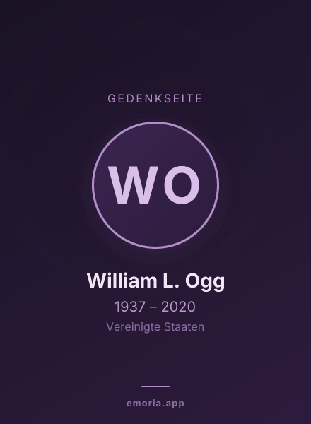 Gedenkportrait von William L. Ogg