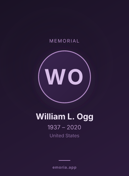 Memorial portrait of William L. Ogg