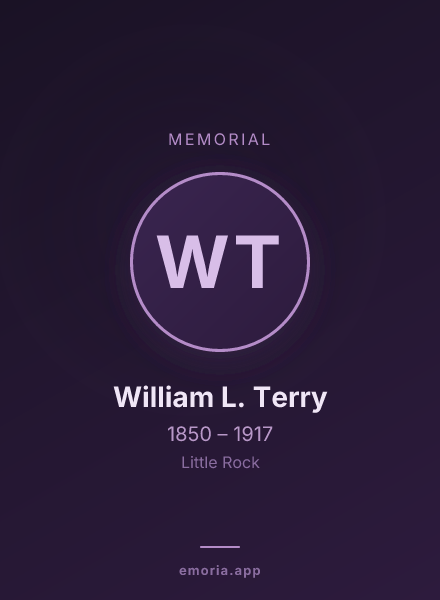 Memorial portrait of William L. Terry