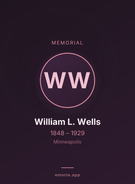 Memorial portrait of William L. Wells