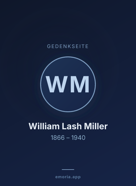 Gedenkportrait von William Lash Miller