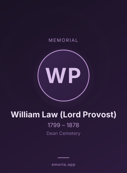 Memorial portrait of William Law (Lord Provost)