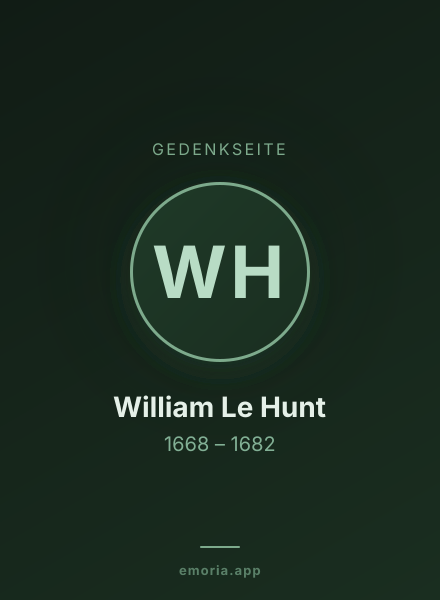 Gedenkportrait von William Le Hunt