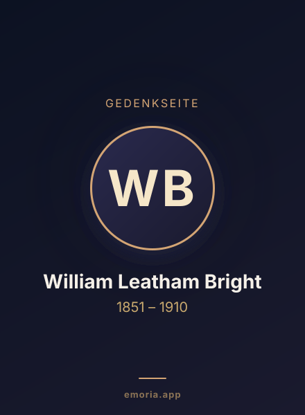 Gedenkportrait von William Leatham Bright