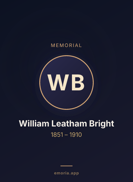 Memorial portrait of William Leatham Bright